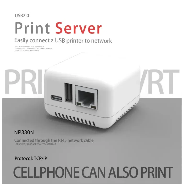 Mini Network USB 2.0 NP330 Print Server